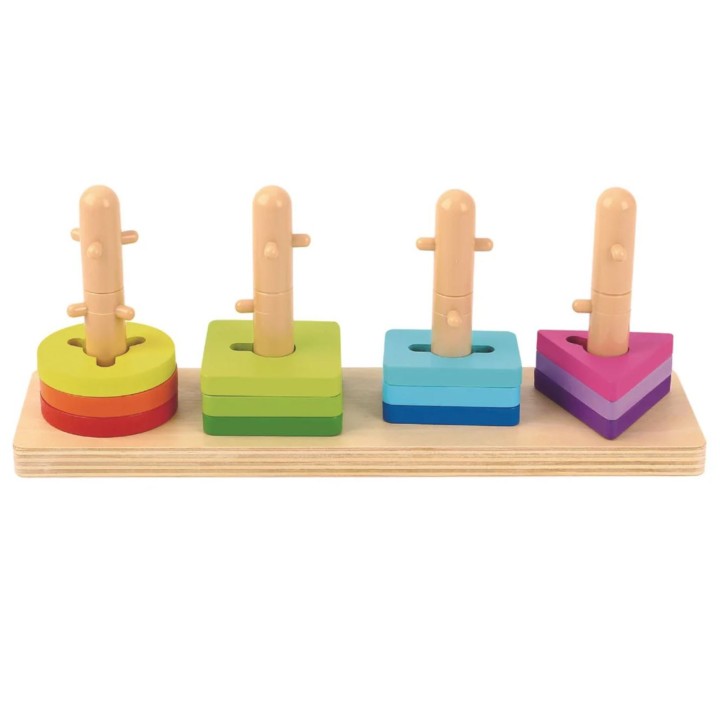 Montessori Wooden Shape Sorter Tooky Toy - Development and Learning Through Play