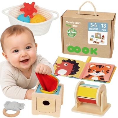 Montessori 6-in-1 Sensory Box 5-6 Months WOOPIE GREEN – XXL Box