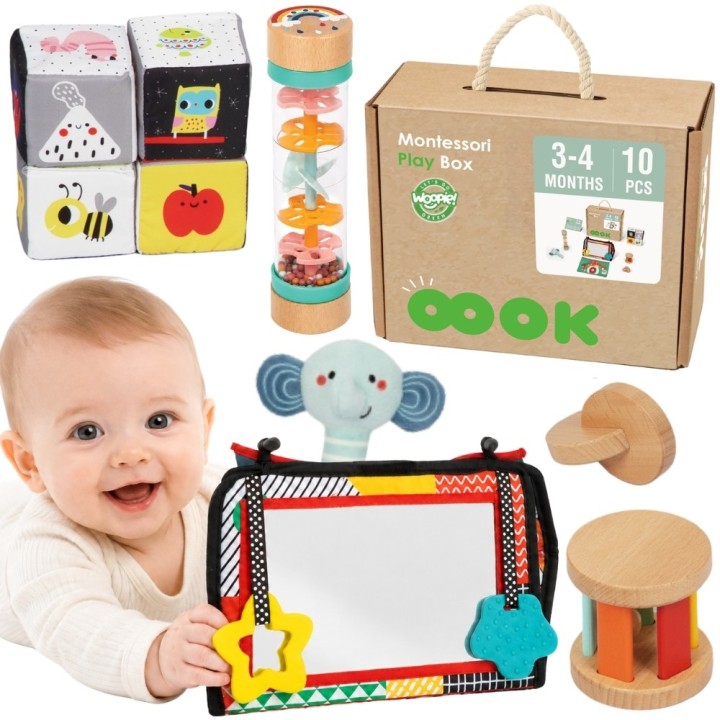Box XXL Montessori Educational 6-in-1 Box for Babies – WOOPIE GREEN