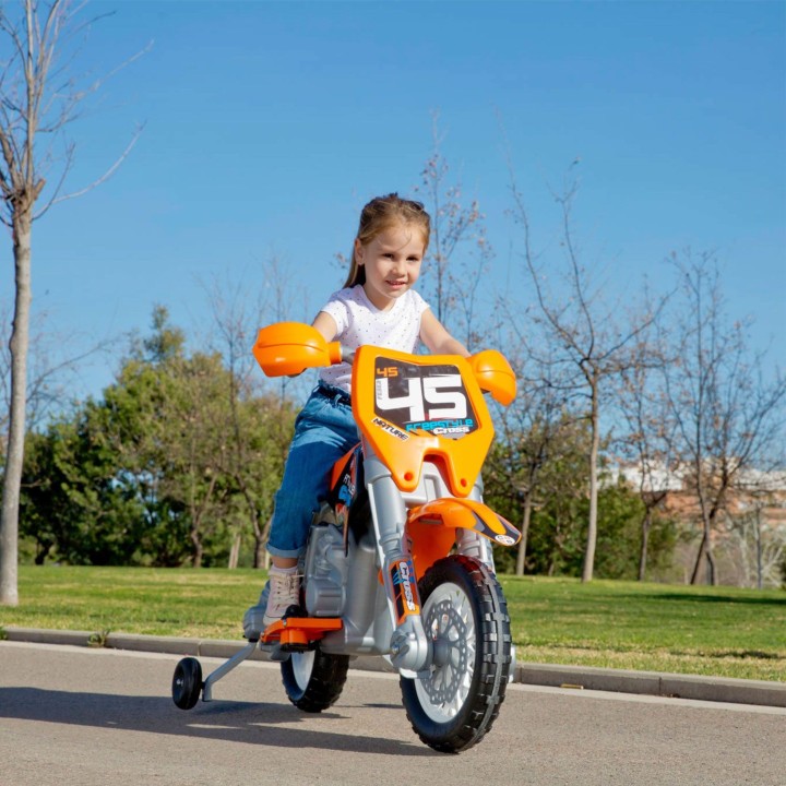 FEBER Motorcycle Cross Battery 6V Orange for Children