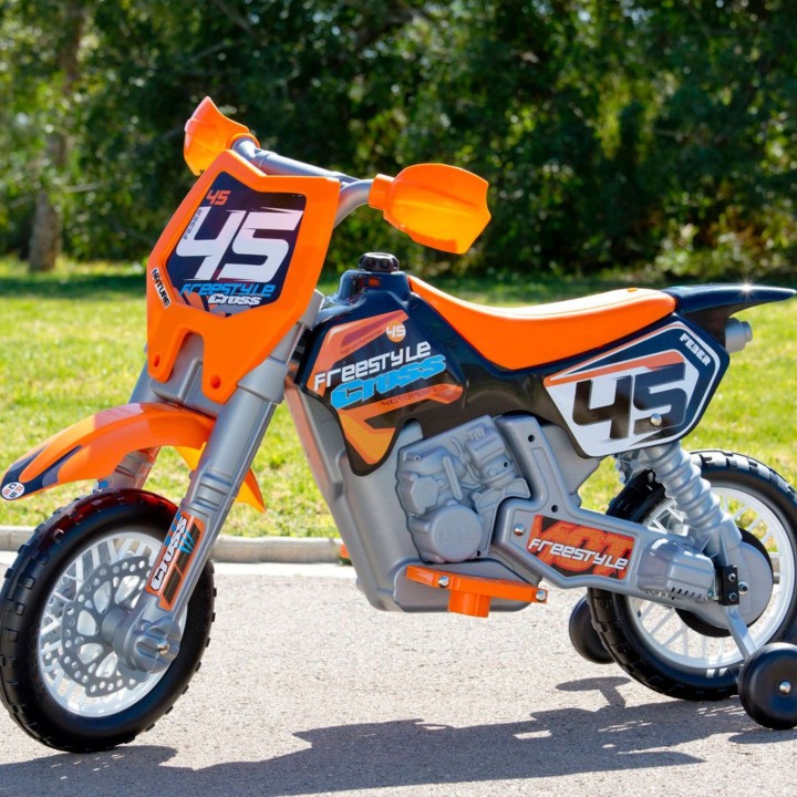 FEBER Motorcycle Cross Battery 6V Orange for Children