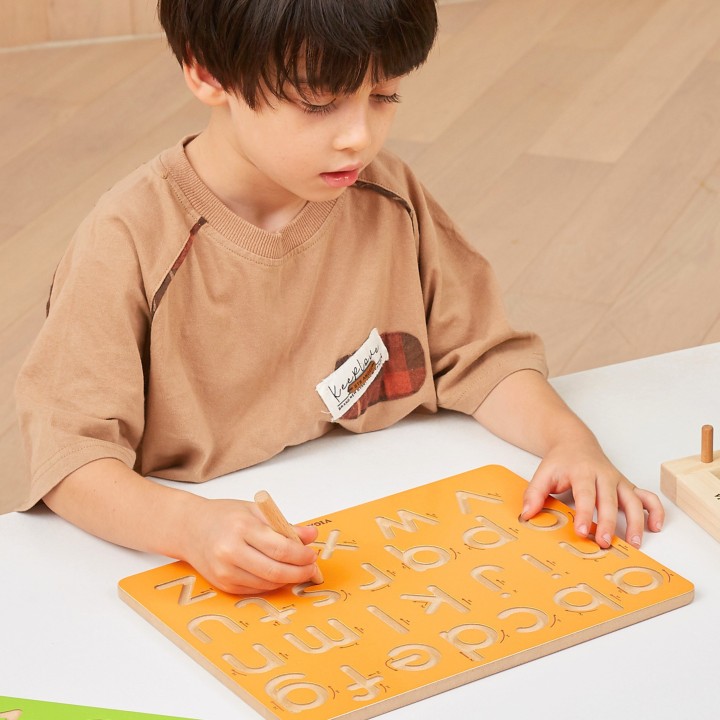 VIGA Graphomotor Board Small Letters - Learning to Write