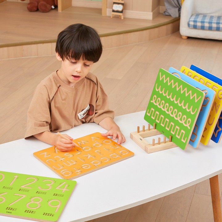 VIGA Graphomotor Board Small Letters - Learning to Write