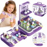 WOOPIE Ice Cream Case 3 in 1 Kitchen Shop Ice Cream Parlor Portable 62 pcs.
