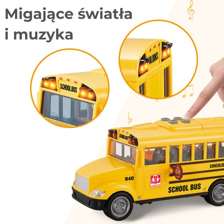 WOOPIE Autobus Szkolny Interaktywny Elektryczny 1:20 - Zabawka