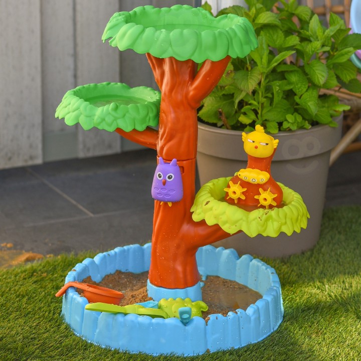 WOOPIE Water Table 2 in 1 Sandbox Happy Tree - 8 accessories