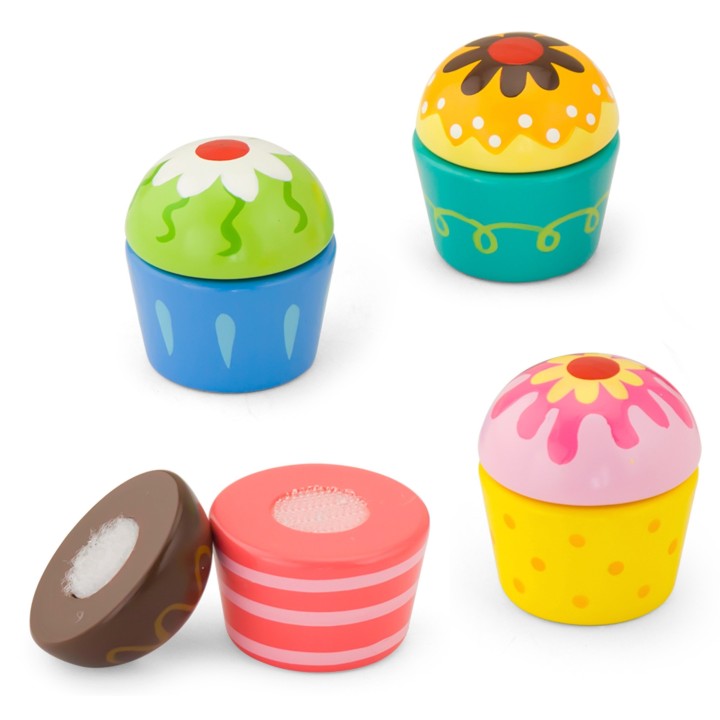 Viga Wooden Cookies Cupcakes 4 pcs - Set for Children