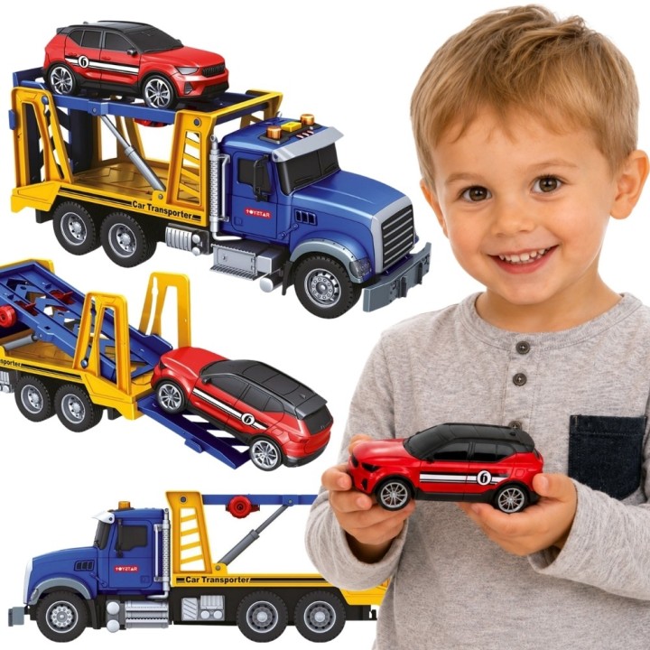 Laweta Ciężarówka Transporter 1:14 WOOPIE – Autko Światło Dźwięk