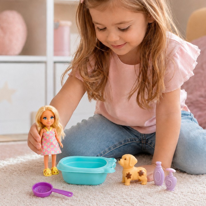 WOOPIE Magic Color Changing Bath Doll and Dog
