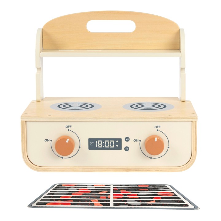 Wooden Kitchen with Grill Tooky Toy - an educational toy for children.