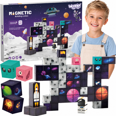 WOOPIE Magnetic construction cubes Kosmos 74 pcs.