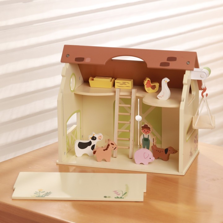 Wooden Vintage Farm (Classic World) - Folding House 17 pieces