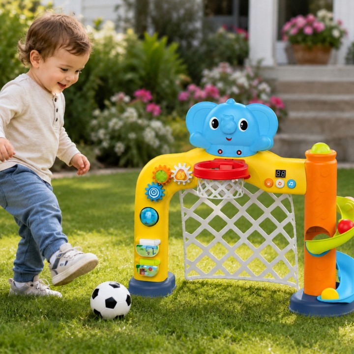 WOOPIE Interactive 2-in-1 Basketball Goal for Children
