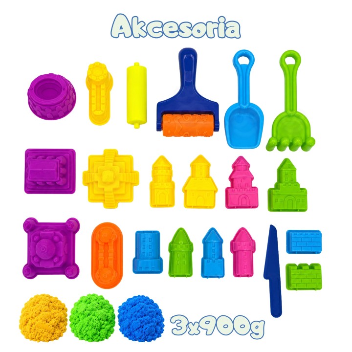 WOOPIE Kinetic Sand Castles Set 22pcs - Organizer Case