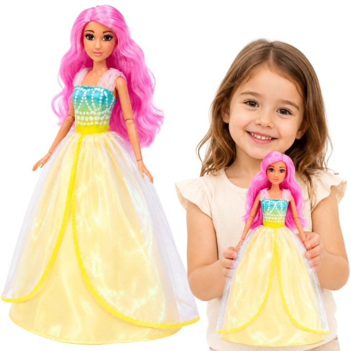 Princess Lily Woopie doll – pink hair and sparkly dress