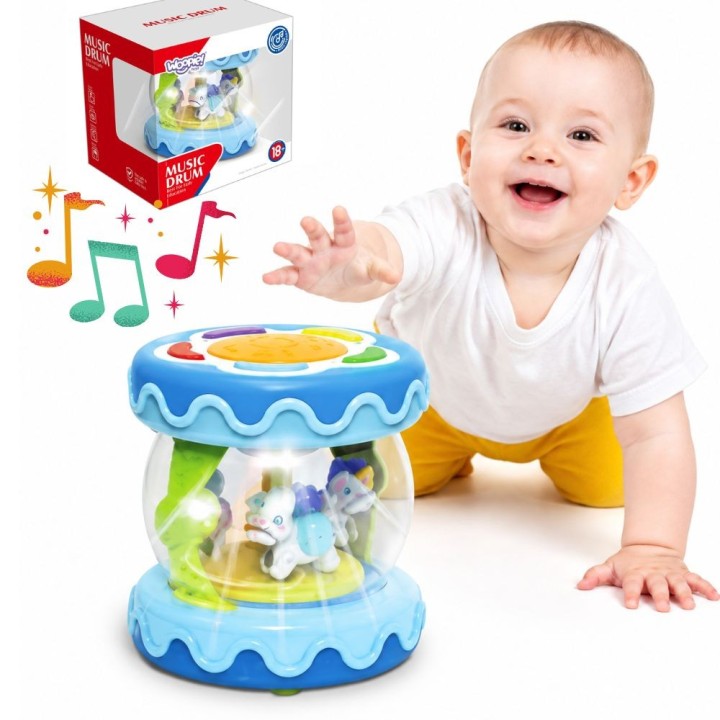 WOOPIE BABY 3-in-1 Musical Drum + Crawling Roller