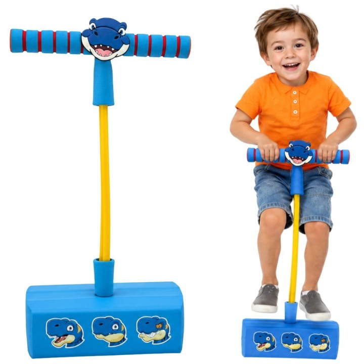 Foam Pogo Jumper Blue Dinosaur WOOPIE