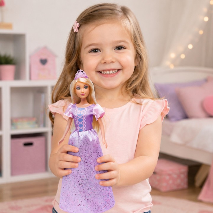 Princess Doll with Crown Blonde Lily WOOPIE – Long Dress