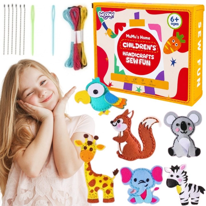 DIY Sewing Kit for Kids - Felt Animals and Keychains