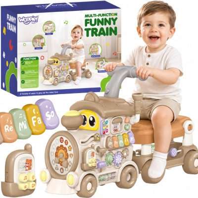 WOOPIE Interactive 3-in-1 Train Ride-on Educational Pusher for Children