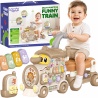 WOOPIE BABY Interactive Train Ride-on Pusher 3-in-1 Educational Playing Light