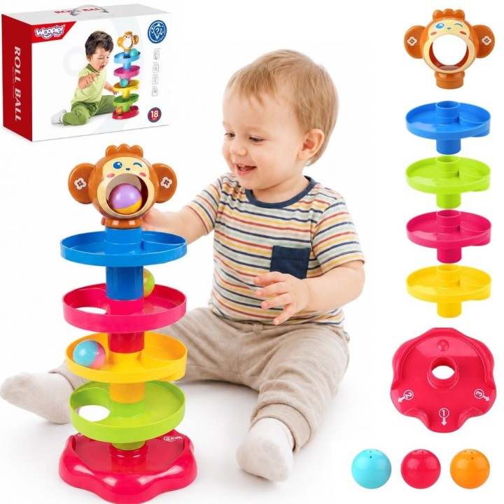 WOOPIE BABY Ball Track Spiral + 3 Balls - Toy for Children