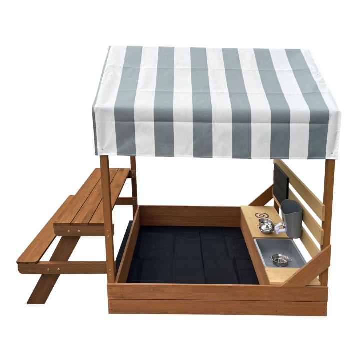 AXI Bo Sandbox with Roof, Kitchen and Picnic Table