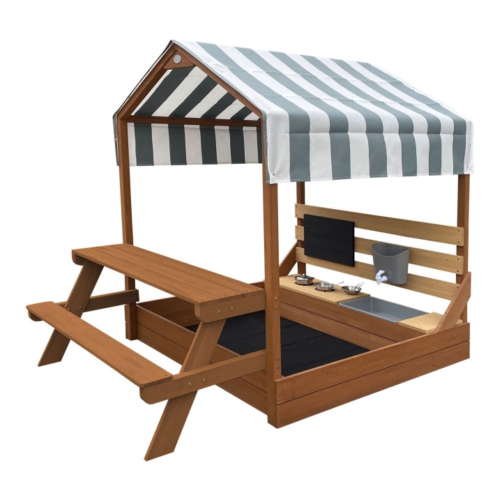 AXI Bo Sandbox with Roof, Kitchen and Picnic Table