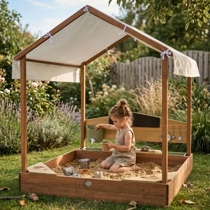 AXI Meli Sandbox with House, Kitchen and Roof