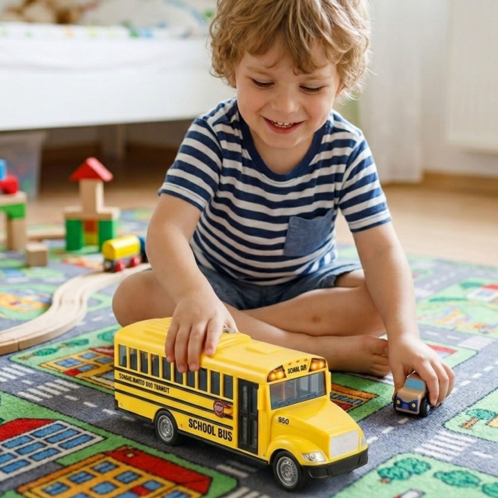 WOOPIE Autobus Szkolny Interaktywny Elektryczny 1:20 - Zabawka