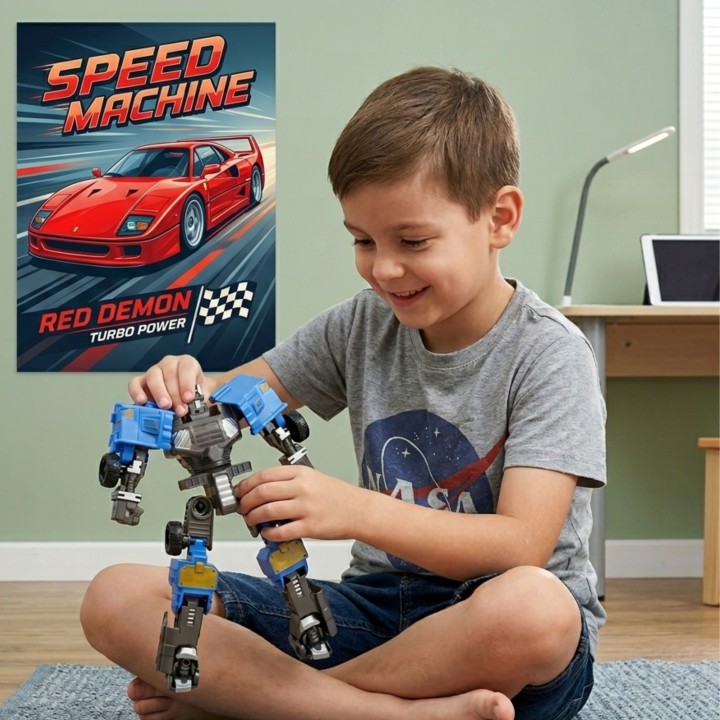 WOOPIE Robot 2in1 Combat Vehicle - Toy for Little Heroes