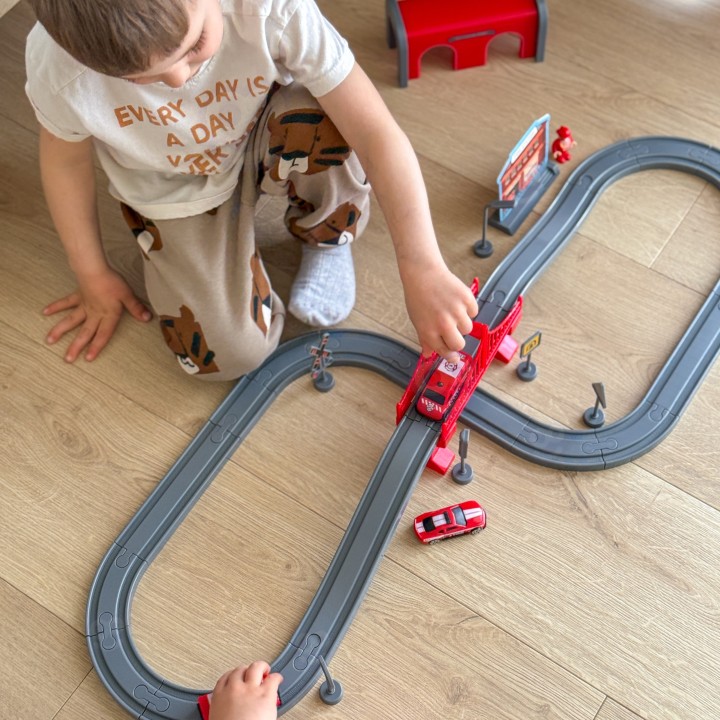 Woopie Train Track - 66-piece Set Bridge Tunnel Sounds