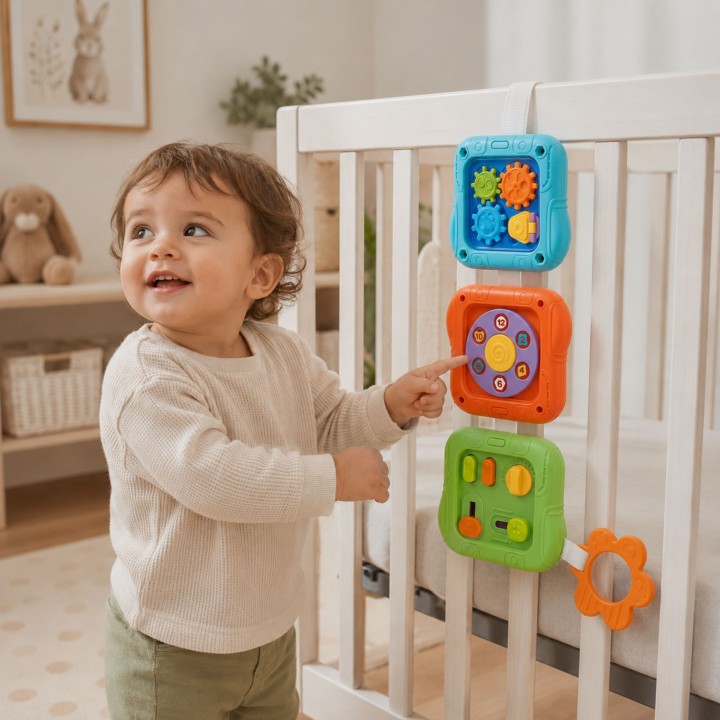 WOOPIE BABY Kostka Sensoryczna  6w1 Edukacyjna Zabawka Interaktywna