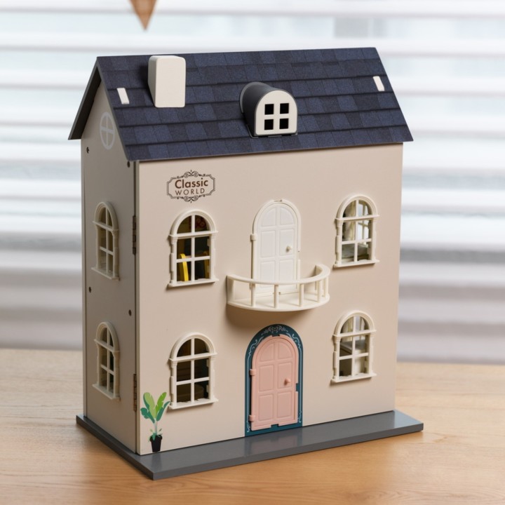 Wooden Vintage Dollhouse CLASSIC WORLD - Classic in Design
