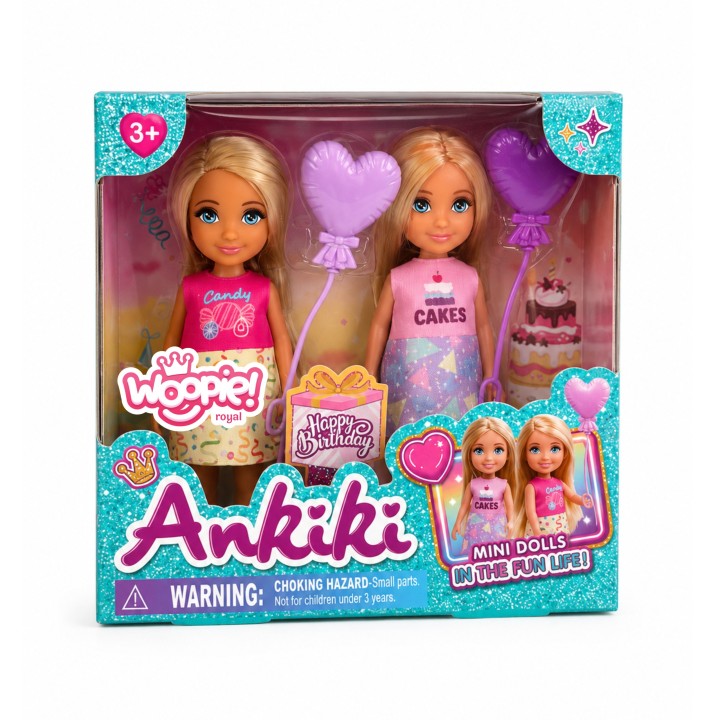 Ankiki "Happy Birthday" zestaw laleczek urodzinowych od WOOPIE
