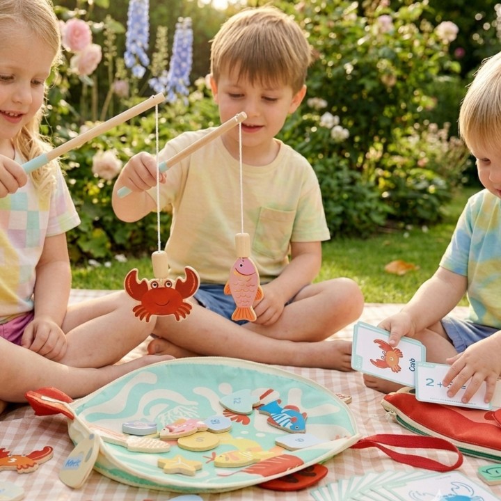 Educational Fishing Game with Magnet 35 pcs - Classic World