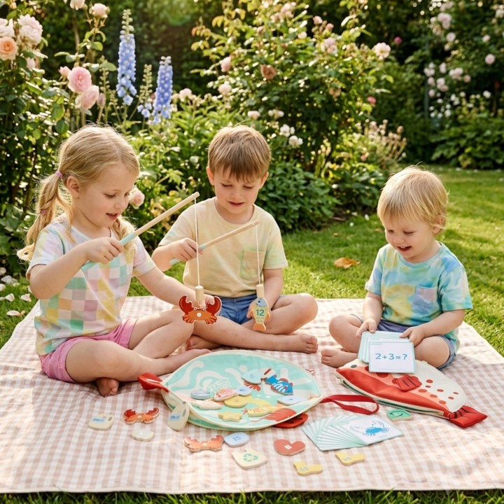 Educational Fishing Game with Magnet 35 pcs - Classic World
