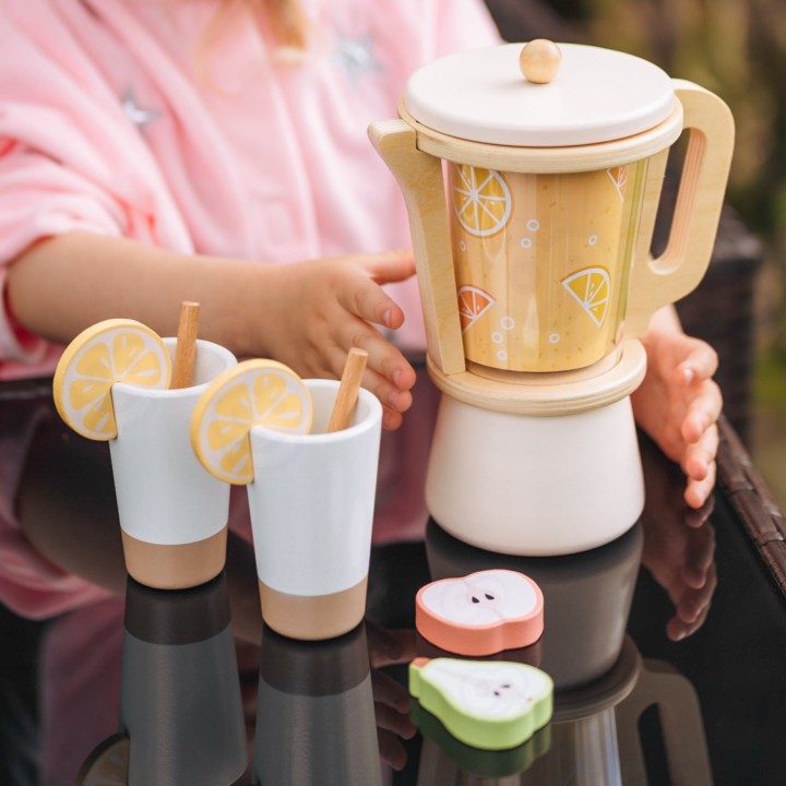 Tooky Toy Wooden Blender with Accessories Set - Cooking Fun!
