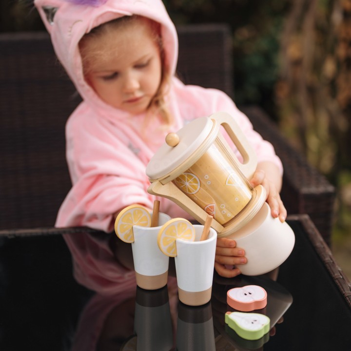 Tooky Toy Wooden Blender with Accessories Set - Cooking Fun!