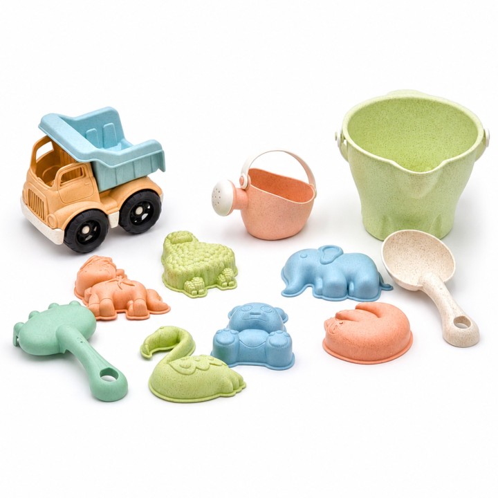 WOOPIE GREEN Sandbox with Car 11-piece BIODEGRADABLE
