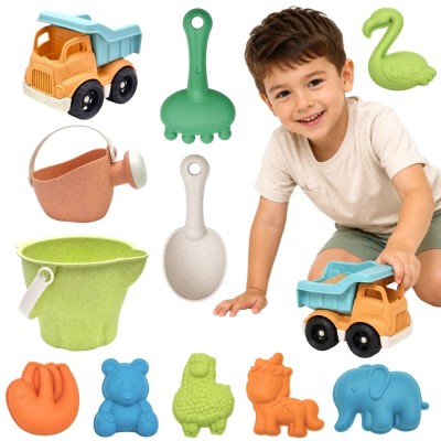 WOOPIE GREEN Sandbox with Car 11-piece BIODEGRADABLE