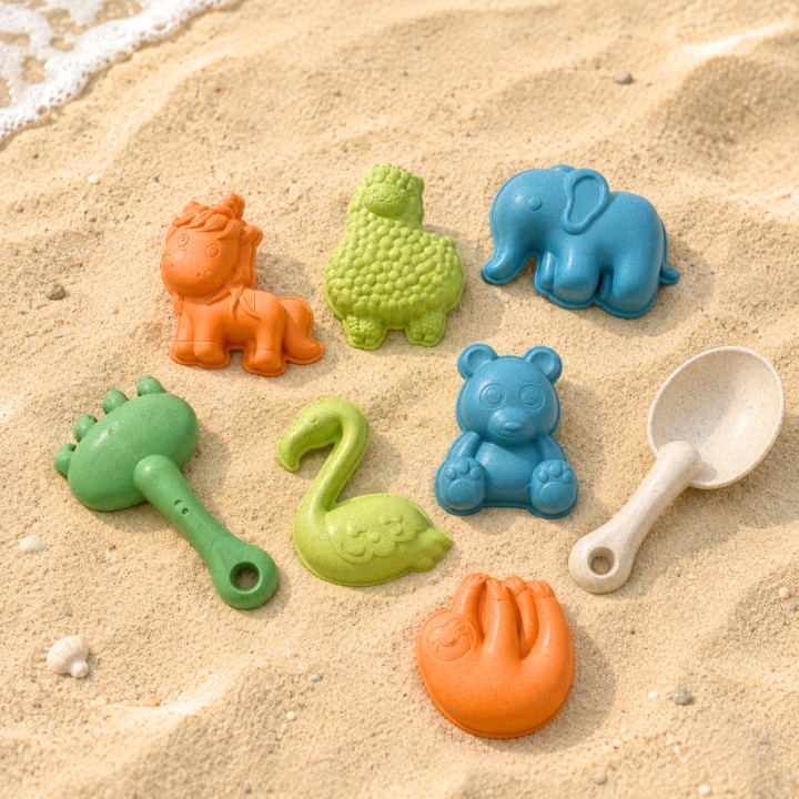 WOOPIE GREEN Sandbox with Car 11-piece BIODEGRADABLE