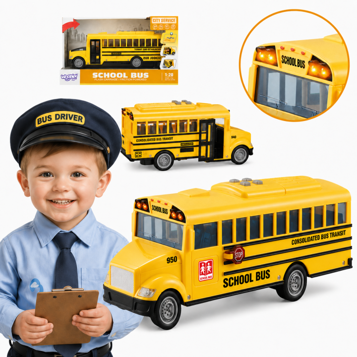 WOOPIE Autobus Szkolny Interaktywny Elektryczny 1:20 - Zabawka