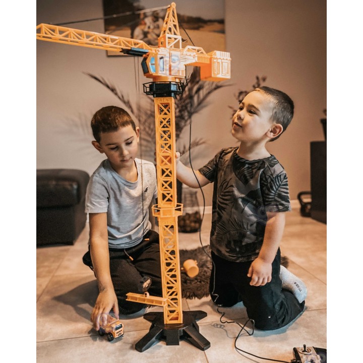 WOOPIE Dźwig Żuraw Zdalnie Sterowany 103 cm + Ciężarówka Koparka
