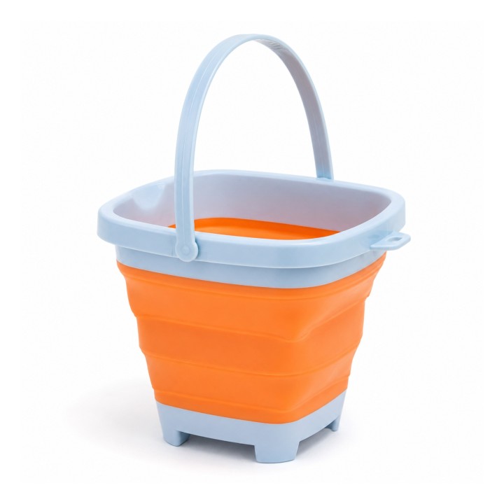 WOOPIE Folding Square Bucket Orange - Practical and Fun