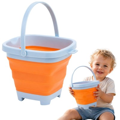 WOOPIE Folding Square Bucket Orange - Practical and Fun
