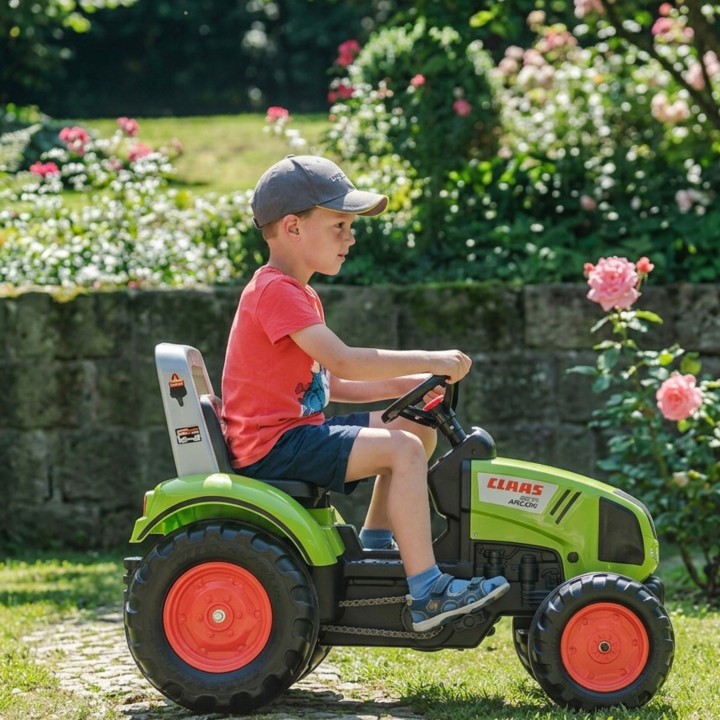 FALK Traktor na Pedały Claas z Przyczepką dla Dzieci od 3 lat