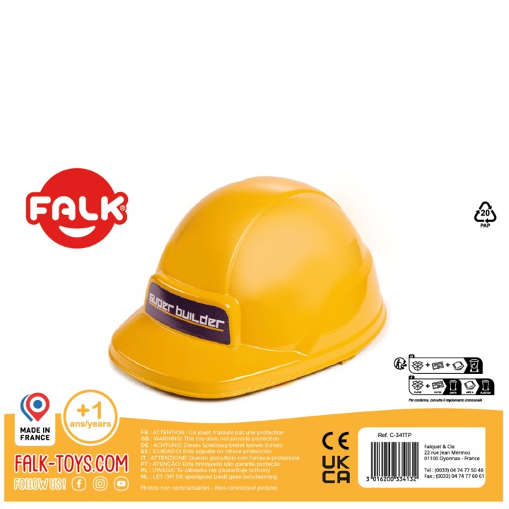 FALK Żółty Kask dla Dzieci 3-7 Lat - Bezpieczeństwo i Styl