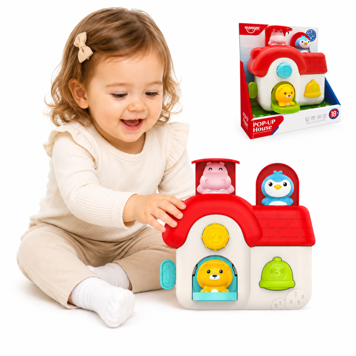 WOOPIE Interactive Pop-Up Animal House Toy 18m+