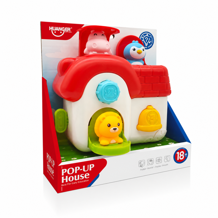 WOOPIE Interaktywny Domek Pop-Up Zwierzątka Zabawka 18m+